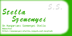 stella szemenyei business card
